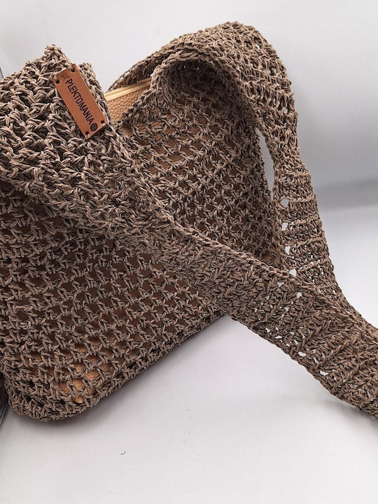 Set Straw Women's Shoulder Bag Beige