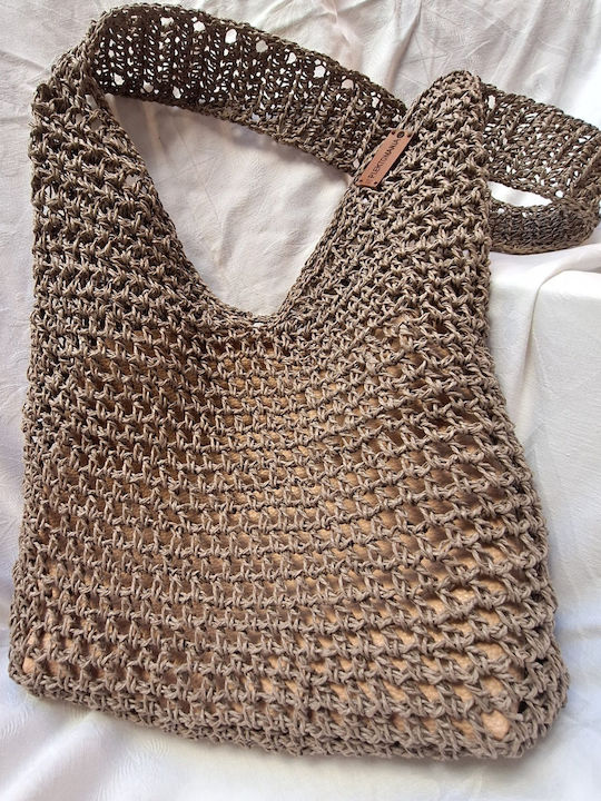Set Straw Women's Shoulder Bag Beige