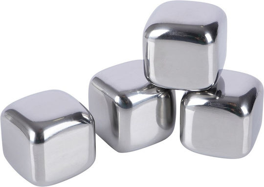 Reusable Stainless Steel Ice Cubes 4 Pcs