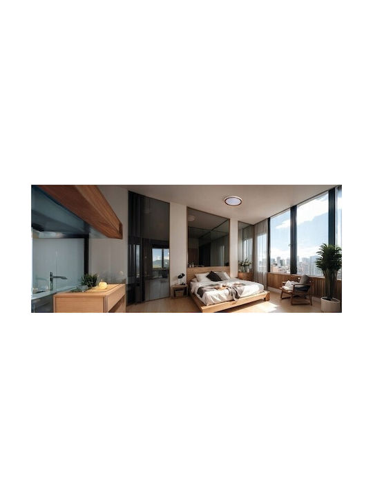 Led Decorative Ceiling Light Anbar Led 37w Cct Br Round Ø55 Max 2170lm 3000-6500k Ip20 I Class White Brown 38930