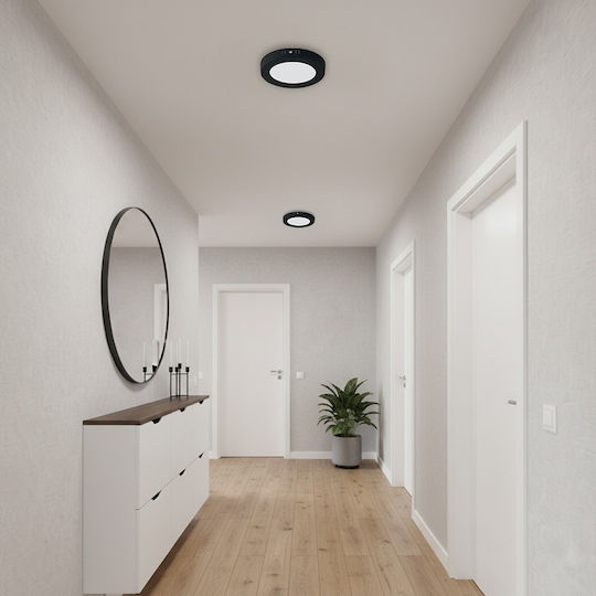 Deckenleuchte montieren Led Smd 36w 3600lm Ip20 Möglichkeit zur Auswahl von drei Farben 3cct Schwarz Milena Schwarz 016-083-0036-b