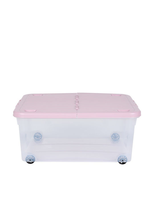 Wham Cutie De Depozitare Din Plastic Cu Roți Și Capac 30lt