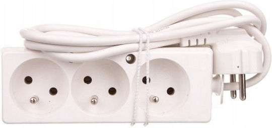 Extension Cord 3-socket Switch 10a 1.5m Omy 3x1 White Ps-370 T-105390