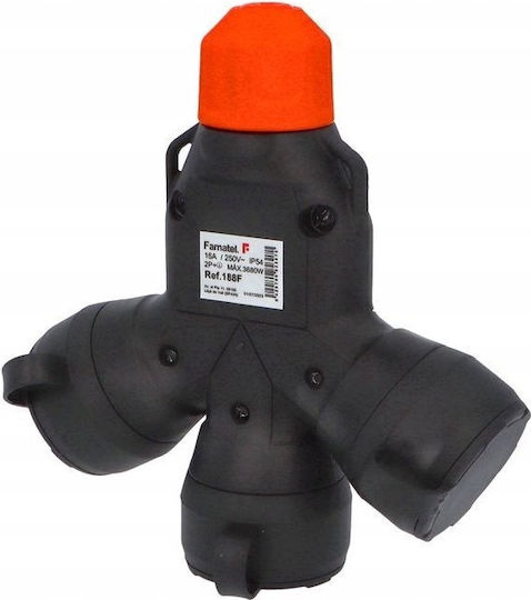Gummi-Steckdosenleiste 3 Steckdosen Dreifachstecker 16a 3p 250v Ip54 3p Pl Fr – Gummi-Stecker 188f