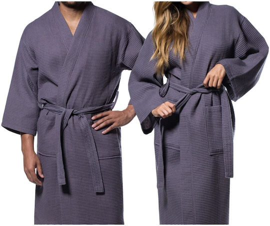 Hotel Piqué Bathrobe Dark Grey