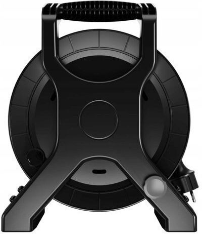 Extreme Line Reel Extension Cord 4 Sockets Switch Ip44 16a H05rr-f 3x1.5 15m Black W-100022