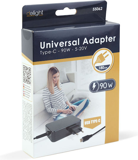 Încărcător Rețea Usb C Pd 90w Laptop Telefon Cablu 1.8m Încărcare Rapidă Type C