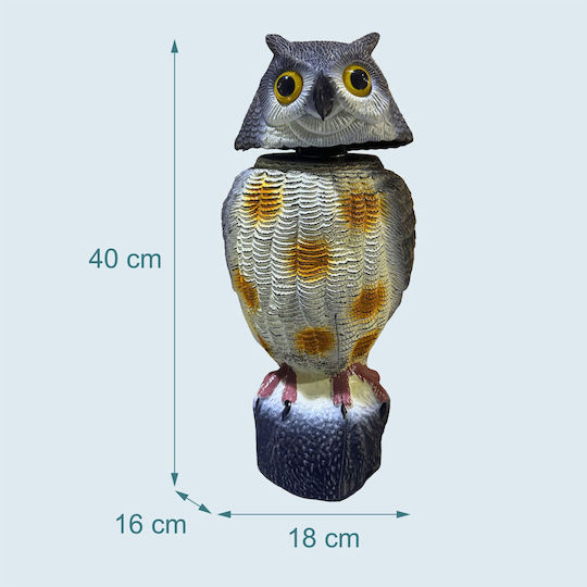 Relaxdays Momeală Pasăre Bufniță Protecție Fără Chimicale Stabilă 30x15cm