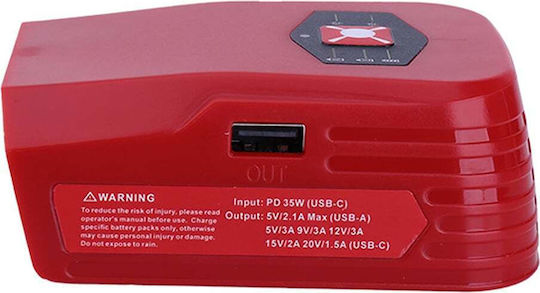 Battery Usb Adapter Ws Xtreme Power Milwaukee Μ18
