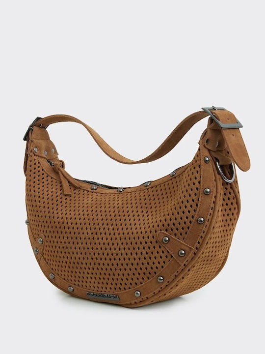 Hype Net Fabric Women's Shoulder Bag Tabac Brown