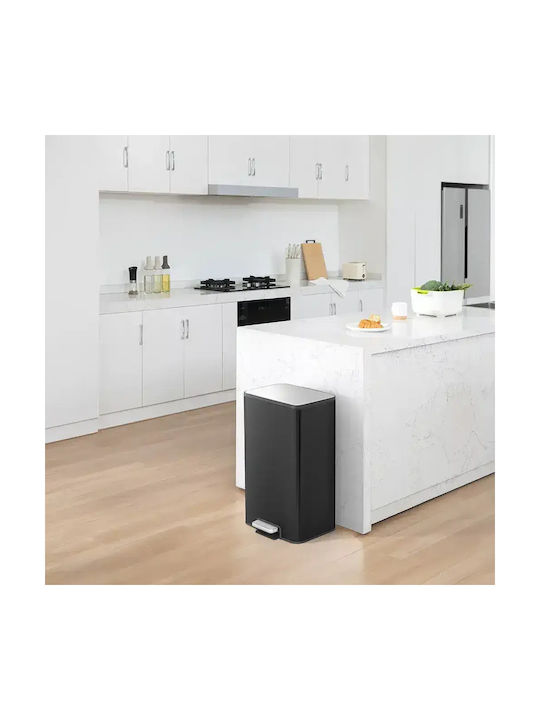 Eko Eko Mülleimer aus Inox mit Pedal Schwarz 50lt