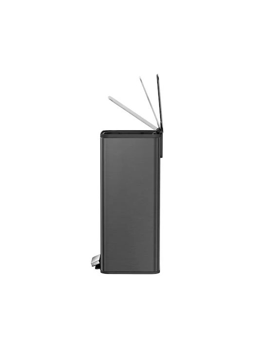 Eko Eko Mülleimer aus Inox mit Pedal Schwarz 50lt