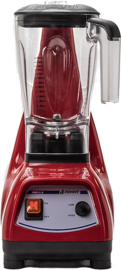 Johny AK/12 ECO Επαγγελματικό Μπλέντερ 1.2kW Κόκκινο Κόκκινο με Χωρητικότητα Κανάτας 2.5lt 24.5x18x45cm