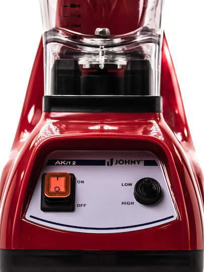 Johny AK/12 ECO Επαγγελματικό Μπλέντερ 1.2kW Κόκκινο Κόκκινο με Χωρητικότητα Κανάτας 2.5lt 24.5x18x45cm