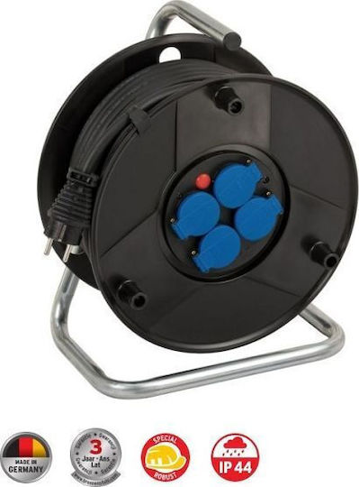 Brennenstuhl Extension Cable On Reel 3x2.5 25m Rubber