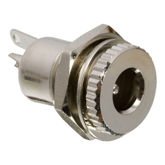Set 5 Dc 5.5 × 2.1 Mm Metal Panel Mount Power Connectors