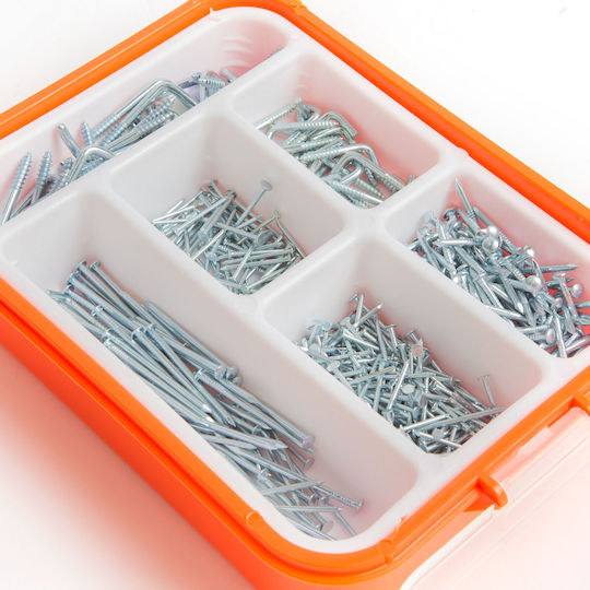 Set Nägel Haken Befestigung Aufhängung 475 Stück Organizer Box