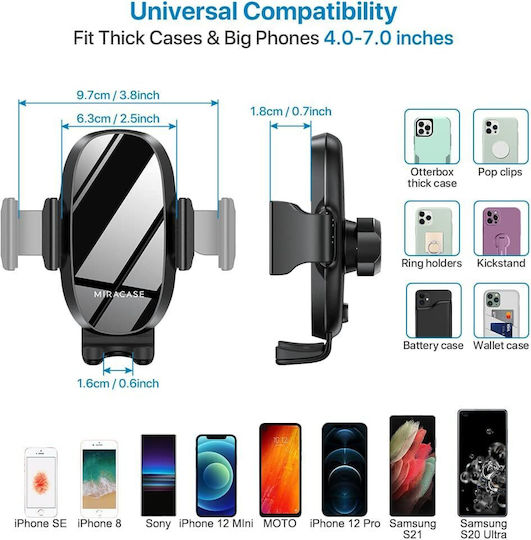 Miracase Handyhalterung Auto In Cup Holder Mit Verstellbarem Arm 360° Rotation