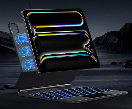 Πληκτρολόγιο Bluetooth Θήκη Ipad Pro 13" M4 2024 Omoton Kc011 Qwertz De