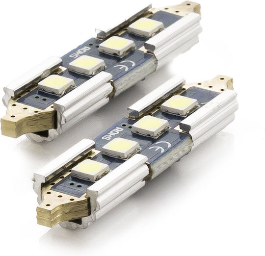 Bec Led Auto C5w 31mm Canbus 3w 350lm 6000k 3 Smd Set 2 Buc Cana355