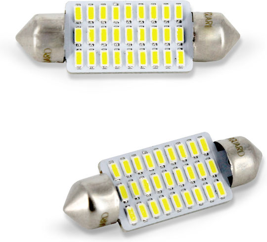 Bec Led Auto T10 W5w Canbus 1w 90lm 18 Cob Led 12v Set 2 Buc