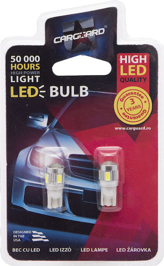 Car Led Bulb T10 W5w 2.5w 180lm 6000k Cree 12v Set 2 Pcs