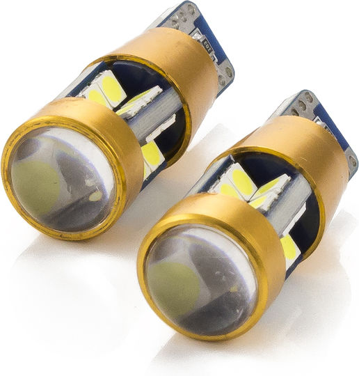 Lămpă Auto Led T10 W5w Canbus 5w 300lm 6000k 17 Smd Set 2 Buc Can130