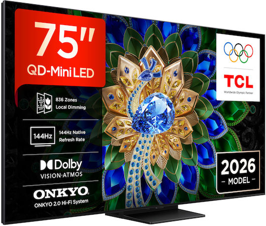 TCL Smart Τηλεόραση 75" 4K UHD QD-Mini LED A400U HDR (2026) 75A400U