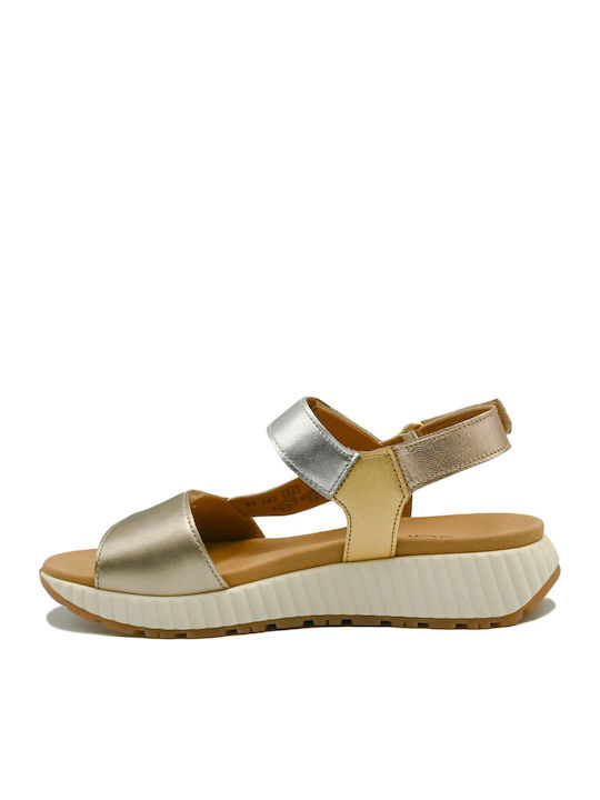 Leder Damen Anatomisch Silber Flache Sandalen