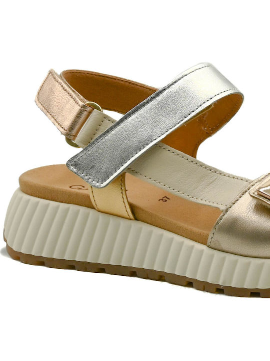 Leder Damen Anatomisch Silber Flache Sandalen