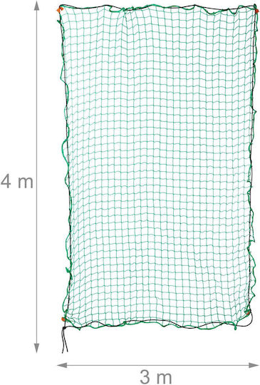 Protective Net Trailer Relaxdays 3x4m Green Weather-resistant Material 12 Hooks Included