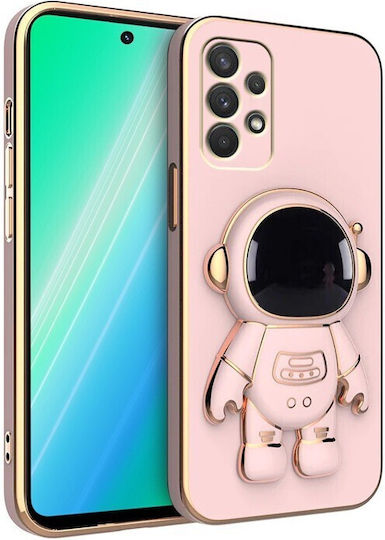 Husă Telefon 2în1 Flippy Compatibilă Samsung Galaxy S24 Ultra Husă Tpu Inclusă Suport Tip Astronaut Protecție Cameră Roz