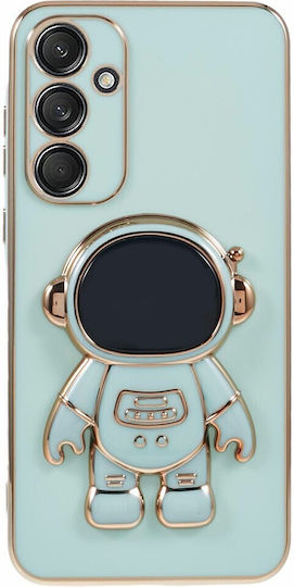 Husă Telefon 2în1 Flippy Compatibilă Samsung Galaxy S24 Husă Tpu Inclusă Suport Tip Astronaut Protecție Cameră Verde