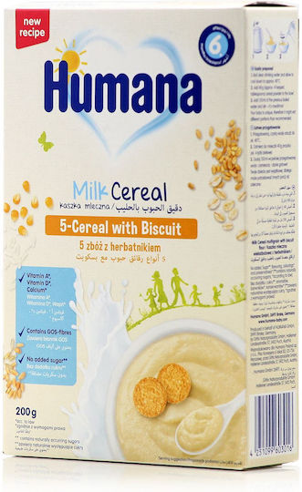 Humana Бебешки крем с вкус Бисквита Без добавена захар 200гр за 6+ месеца