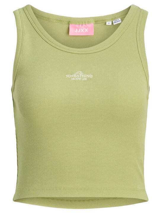 Women's Summer Crop Cotton Top Green