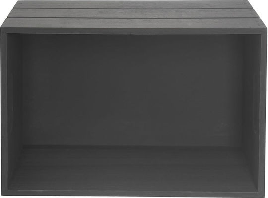 Orion Bamboo Black Storage Basket 31x21x13cm