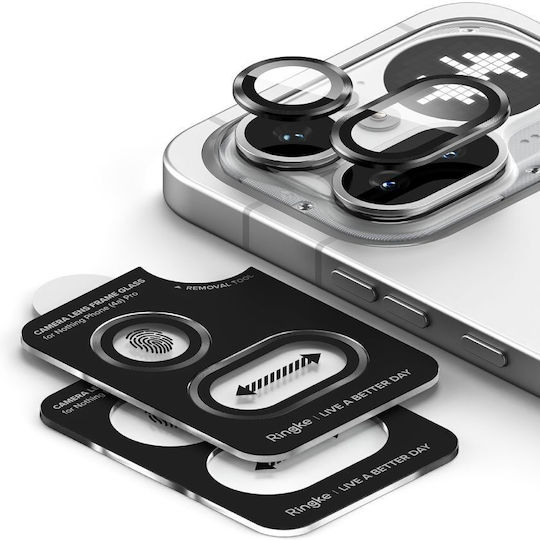 Nichts Kamera Schutz Gehärtetes Glas Schwarz Für Nichts Phone (4a) Pro