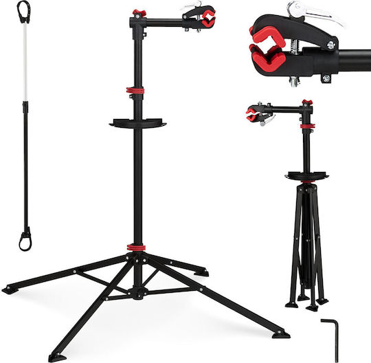 Relaxdays Suport Reglabil Pentru Repararea Bicicletei Negru 110-190 Cm 30 Kg