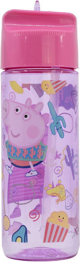 Stor Haze Sticlă pentru Copii Peppa Pig Plastic Roz 540ml
