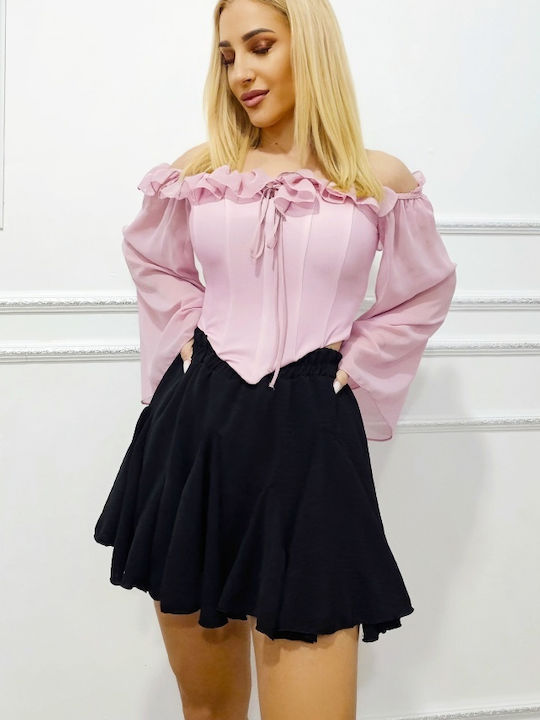 Pleated Black Skirt