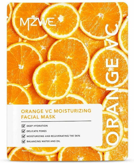 Mzwe Sheet Mască Facială Pentru Strălucire / Hidratare / Revitalizare / Netezire Cu Niacinamidă 25ml
