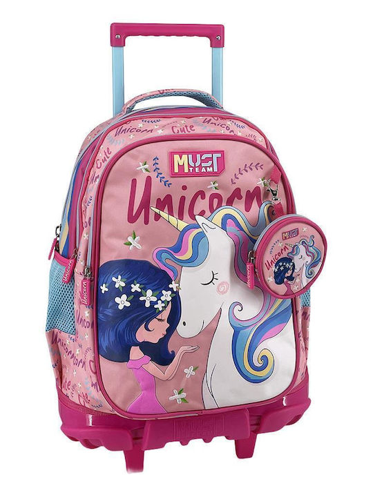 Тролей Раница Must Team 34x20x44см 3 Джоба Момиче Unicorn