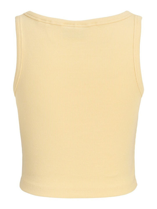 Women's Summer Crop Cotton Top Yellow