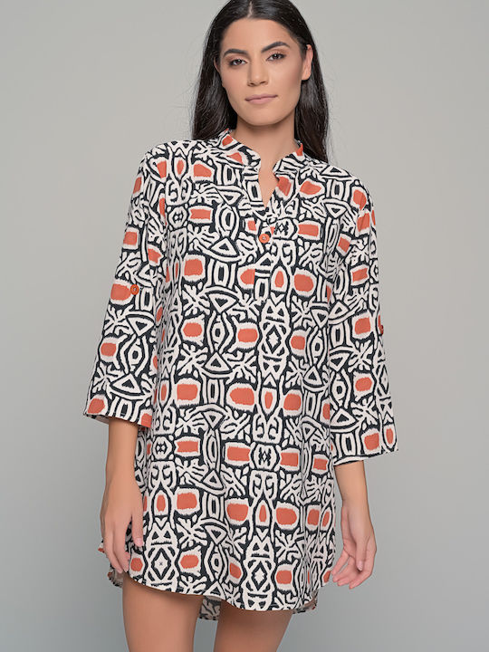Damen Blusen für Damen Langärmelig Mehrfarbig 040339-Mehrfarbig