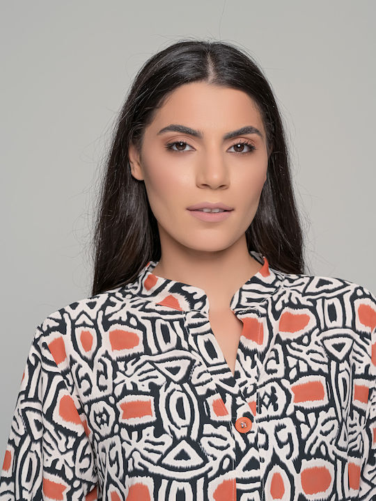 Damen Blusen für Damen Langärmelig Mehrfarbig 040339-Mehrfarbig