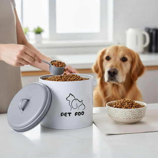 Relaxdays Recipient de Stocare a Alimentelor 5l 26cm în Culoare Albă