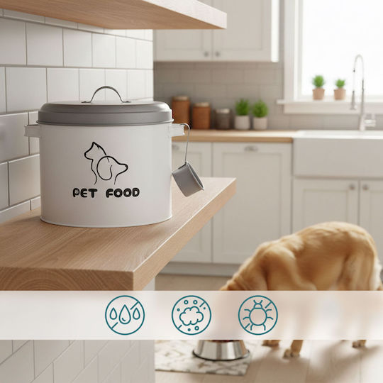 Relaxdays Recipient de Stocare a Alimentelor 5l 26cm în Culoare Albă