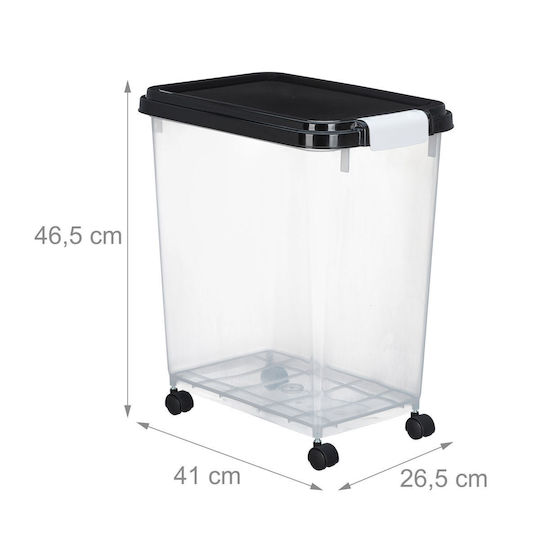 Relaxdays Recipient de Stocare a Alimentelor pentru Câine 46,5cm în Culoare Transparentă