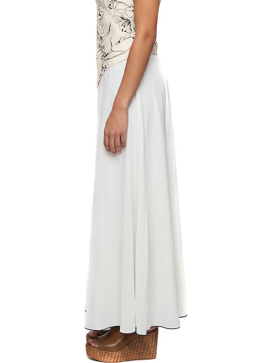 Linen Maxi Skirt White