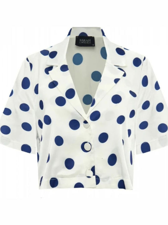 Long Sleeve Women's Satin Shirt Off White